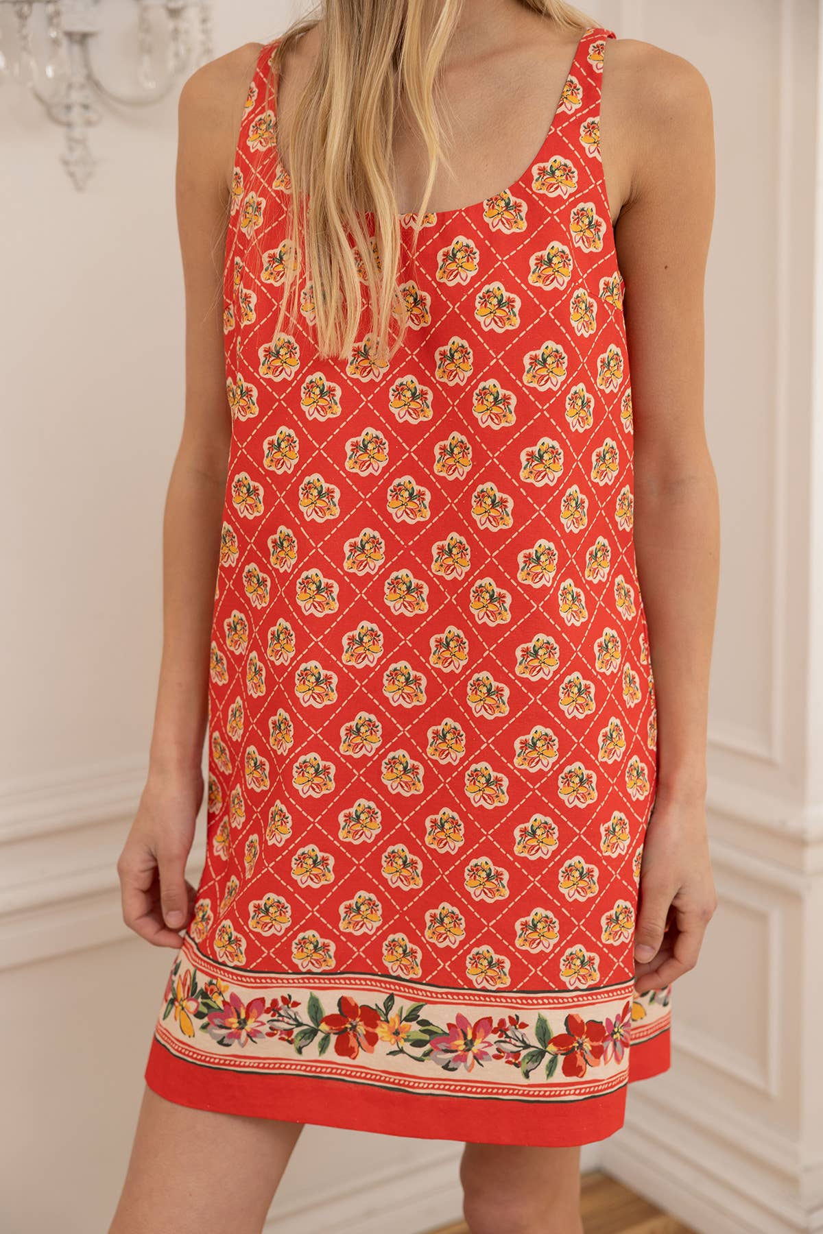 Border Mini Dress