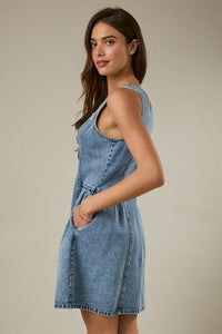 Fit and Flare Denim Dress