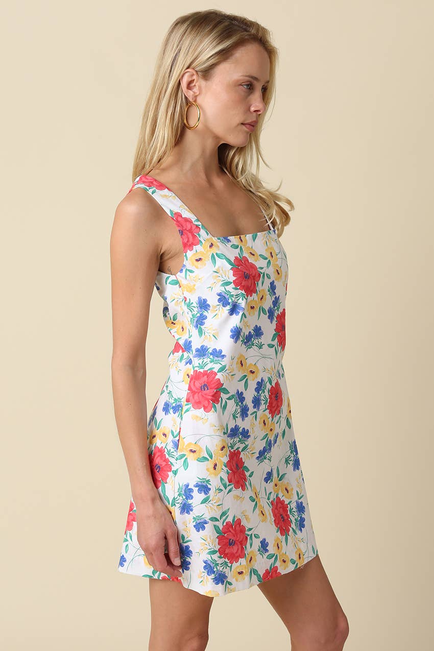 Monica Floral Print Mini Dress