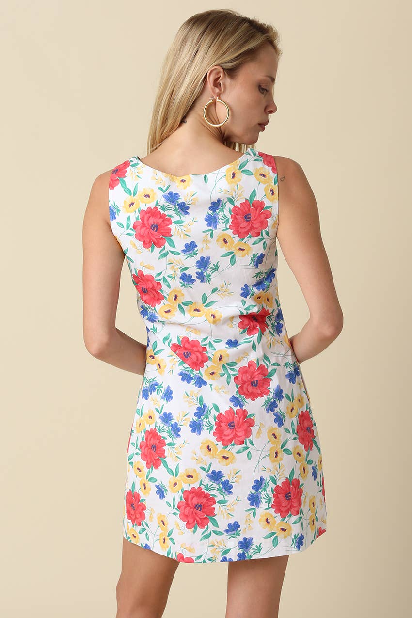 Monica Floral Print Mini Dress