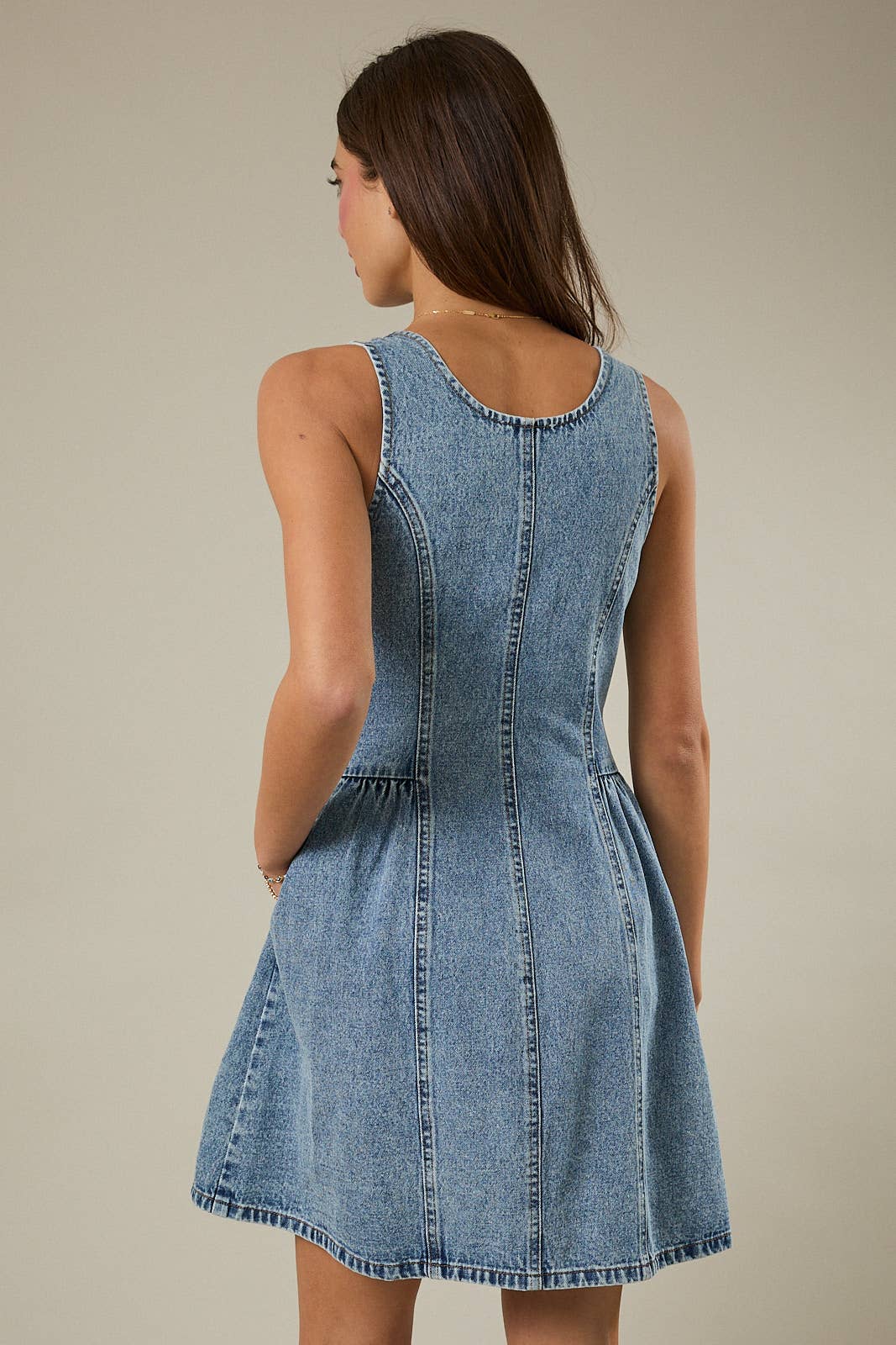 Fit and Flare Denim Dress