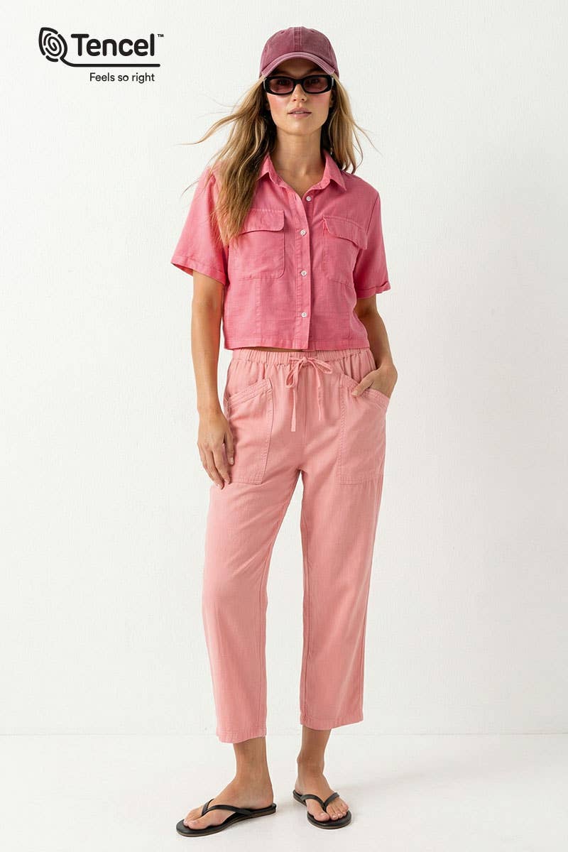 Cropped Button Up Shirt