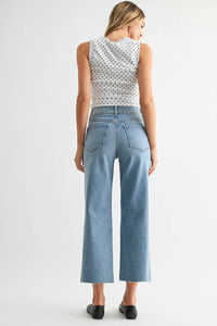 High Rise Utility Wide Leg - LIGHT DENIM