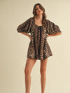 Leopard Scoop Neck Romper
