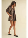 Leopard Scoop Neck Romper