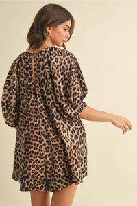 Leopard Scoop Neck Romper