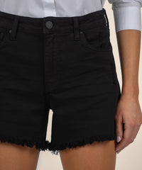 Jane High Rise Long Short in Black