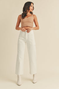 The Nautical Wide Leg in Off White
