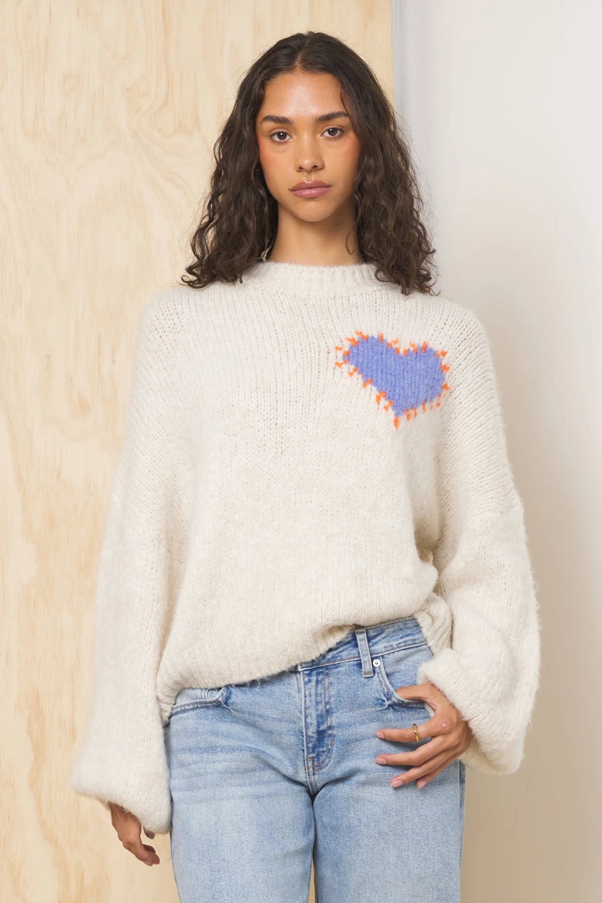 Jaquard Heart Sweater