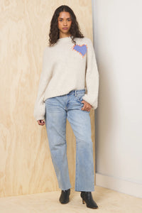 Jaquard Heart Sweater