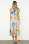 Flutter Sleeve Floral Dress