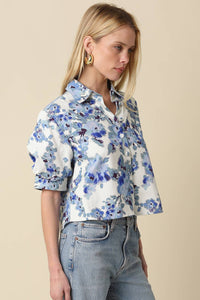 Sena Floral Cropped Shirt