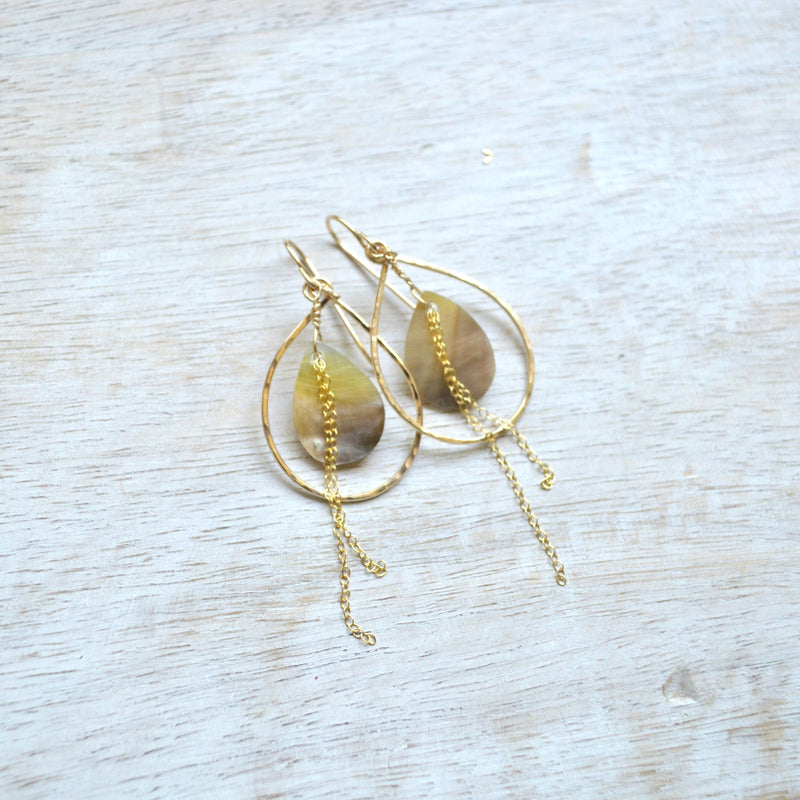 Blacklip Shell Teardrop Earrings