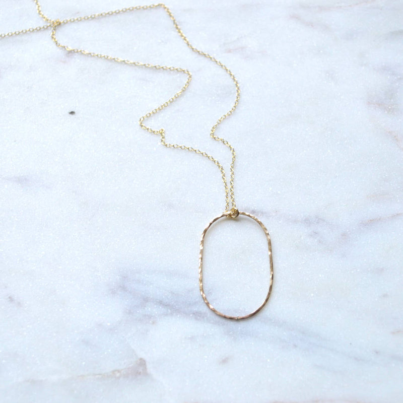 Gold Oval Necklace