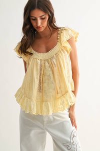 Sleeveless Lace Blouse