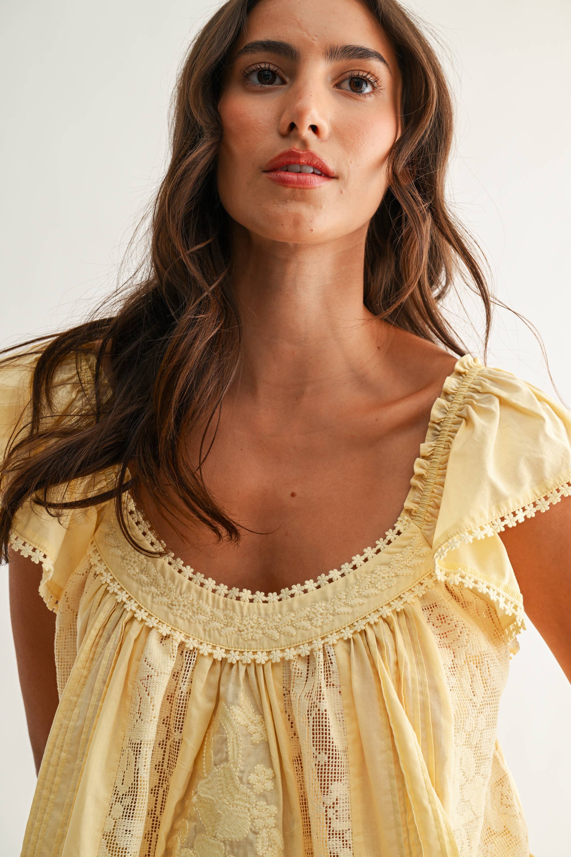 Sleeveless Lace Blouse