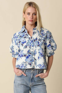 Sena Floral Cropped Shirt