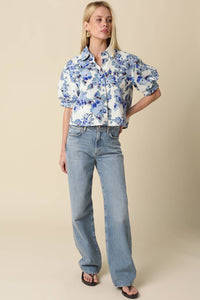 Sena Floral Cropped Shirt