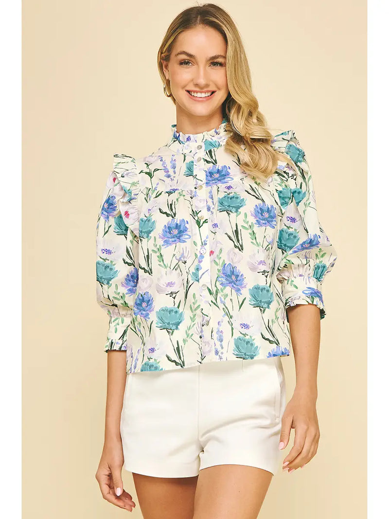Spring 3/4 Sleeve Blouse
