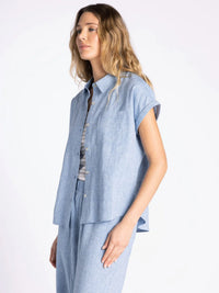 Benny Shirt- Heather Blue