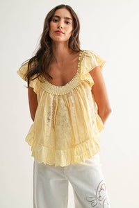 Sleeveless Lace Blouse