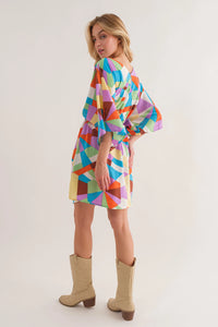 Multicolor Mini Dress