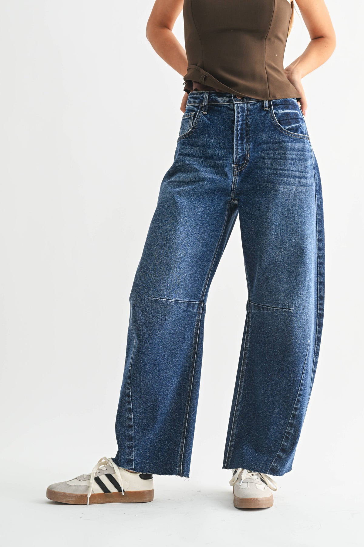 Barrel Jean Dark Denim