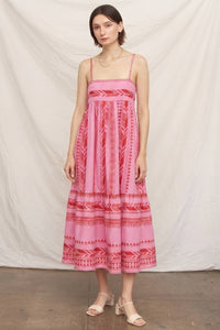 Embroidered Midi Dress