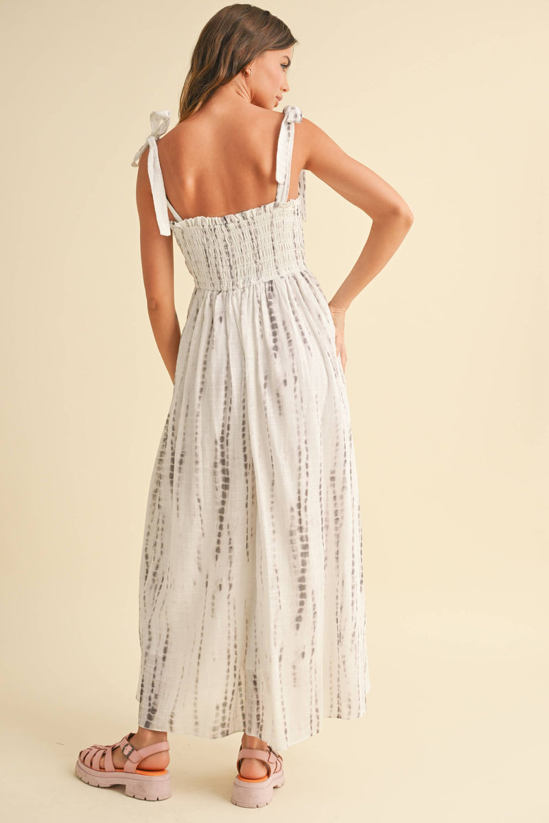 TIE DYE PRINTED LONG DRESS