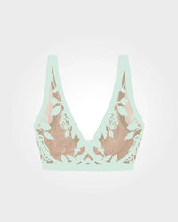 Sheer Flocked Bra
