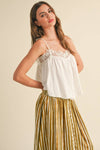 CROCHET CONTRASTED TANK TOP