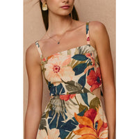 Tropical Floral Cutout Mini Dress (1)