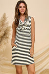 Seaside Serenity Stripe Mini Dress