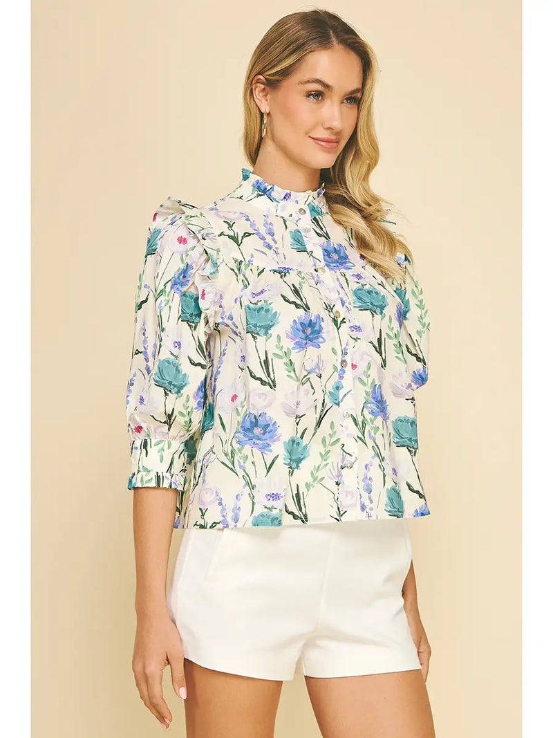 Spring 3/4 Sleeve Blouse