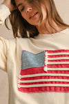 FLAG PATCH FRONT DETAIL SWEATSHIRTS