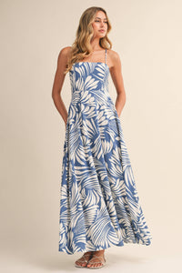 Tropical Print Midi Dress