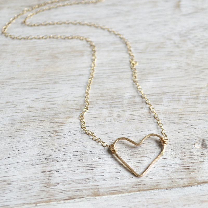 Open Heart Choker in Gold