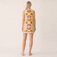 Seaside Mosaic Shift Mini Dress