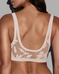 Sheer Flocked Bra