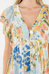 Flutter Sleeve Floral Dress