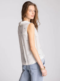 Blue Embroidered Top