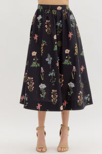 Botanical Print Skirt