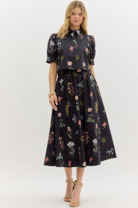 Botanical Print Skirt