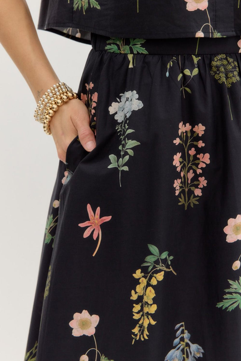 Botanical Print Skirt