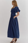 Smocking Navy Dress