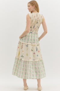 Floral Tiered Midi Dress