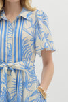 Tropical Print Shirt Dress