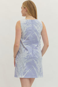 Leaf Print Shift Dress