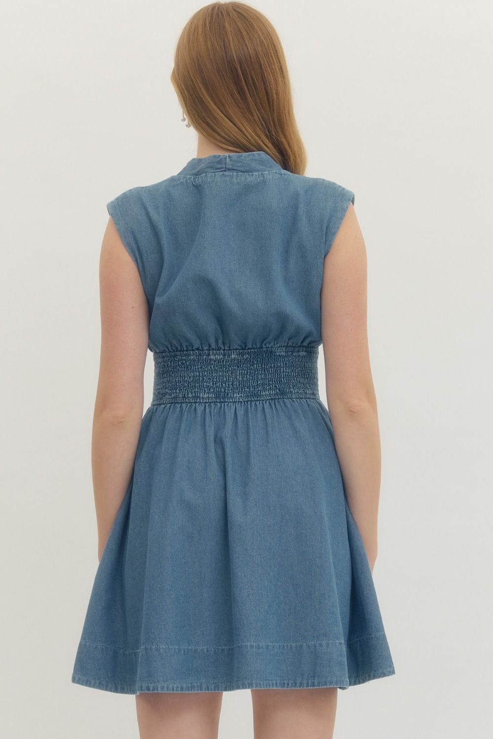 Denim Zip Up Dress