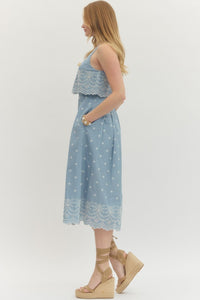 Embroidered Midi Dress